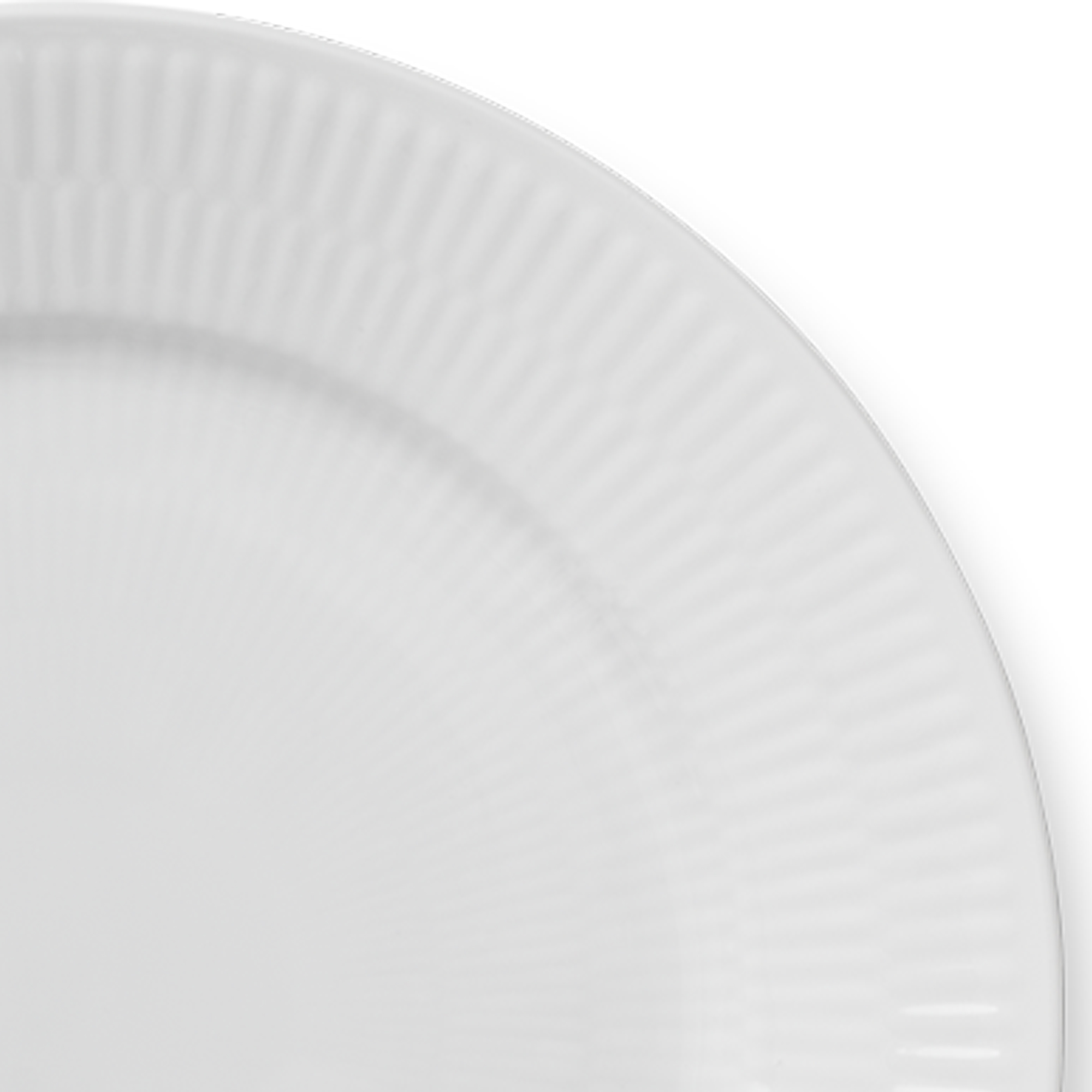 Zoom billed af Hvid Riflet Tallerken 22 cm